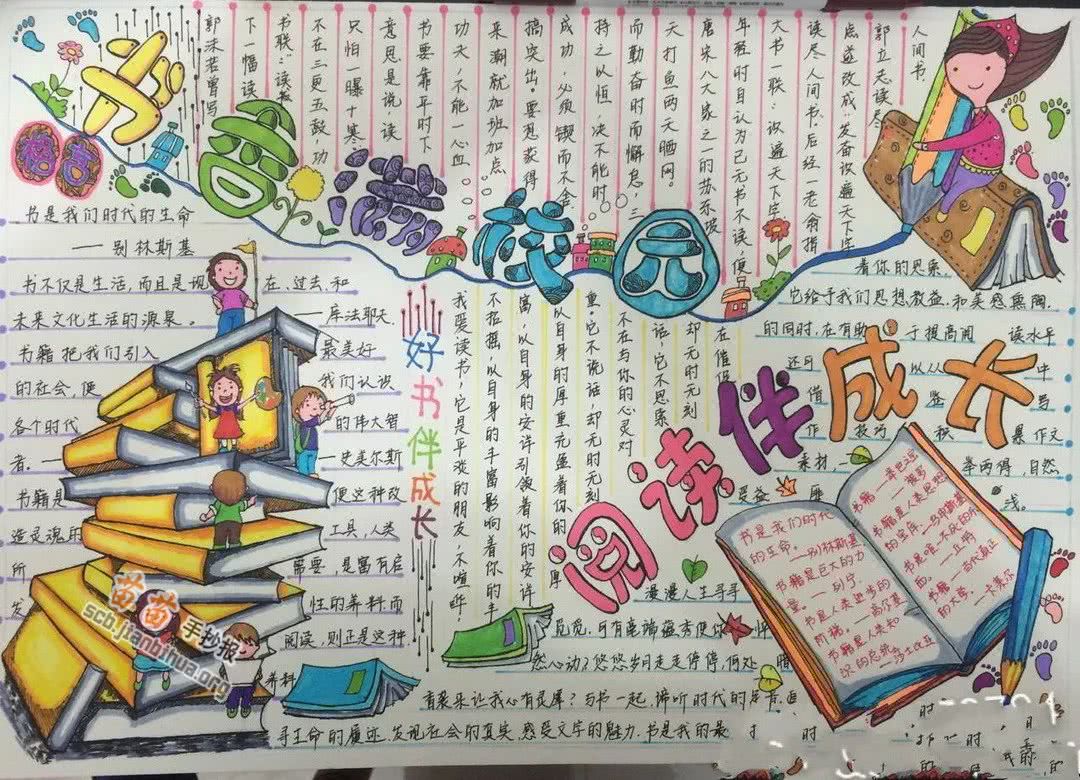 读书节,世界读书日,手抄报
