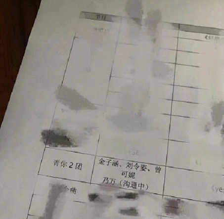 金子涵刘令姿曾可妮暂定,还有一人