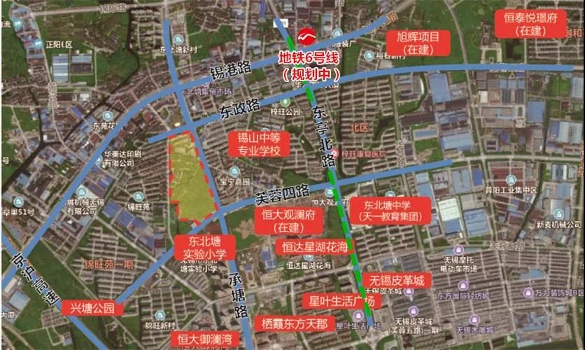 地块,锡山区,土拍,锡东新城商务区,东北塘街道,无锡,锡山经济技术开发