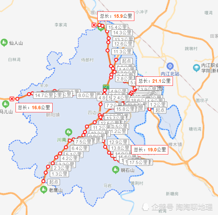 2020年内江市各区县高速路里程排名东兴区第一你家乡排第几