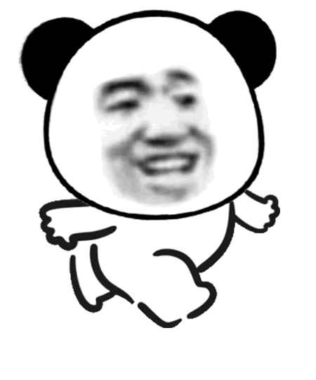 搞怪熊猫头动图