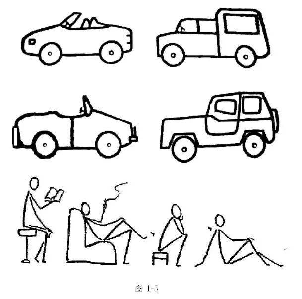 只要你有图形的概念,注意运用简化和夸张的造型方法,灵活运用和组合点