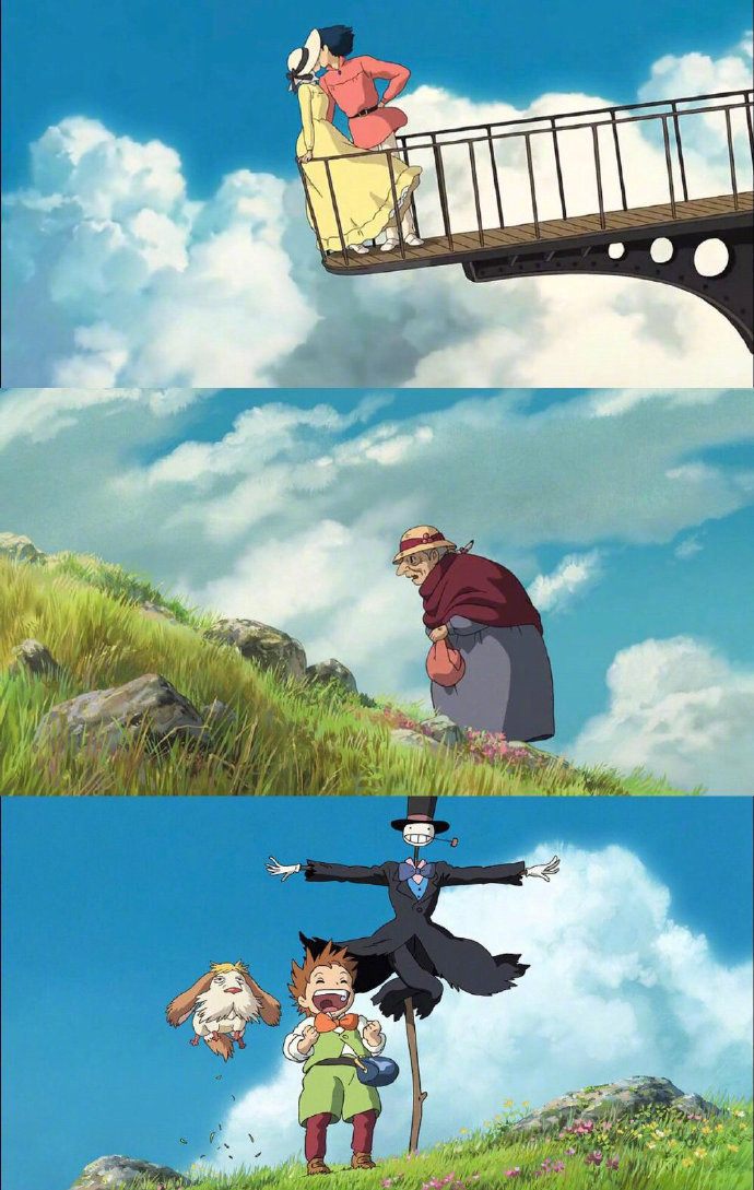 宫崎骏动漫背景图:田野是春日阳光赠予人间的吻