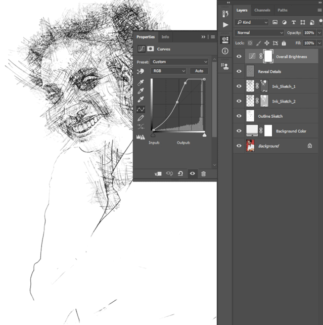 ps教程/涂鸦素描效果