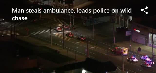 男子偷救护车减速慢行 美国警察击中其3枪后仍追了1个半小时 看点快报