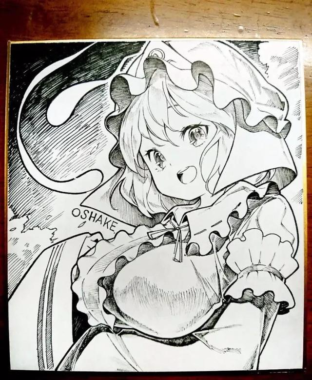 【铅笔针管笔】动漫女生人物黑白线稿