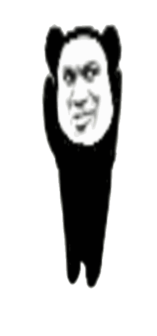 搞怪熊猫头动图