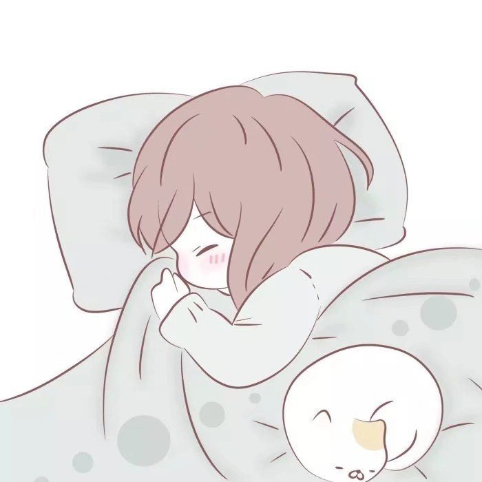 动漫情侣头像总是睡不好医生说建议睡你旁边