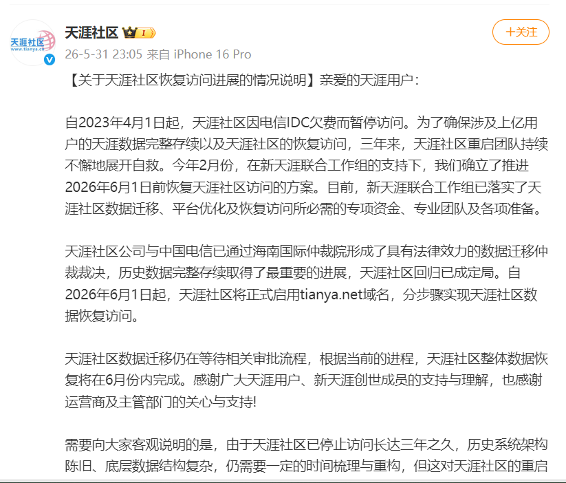天涯社区经典作品