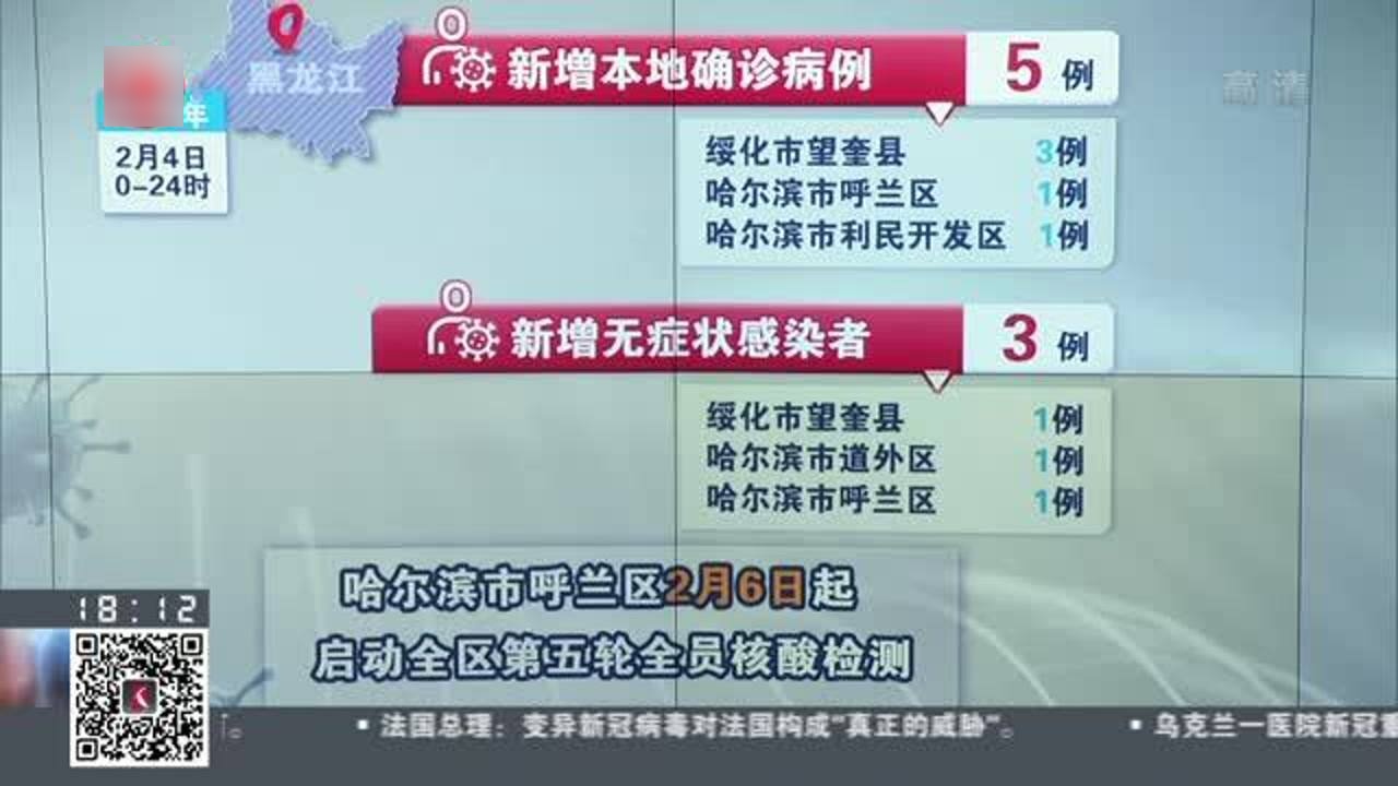 【黑龙江新增本土5例
 /黑龙江新增本土5例病例】