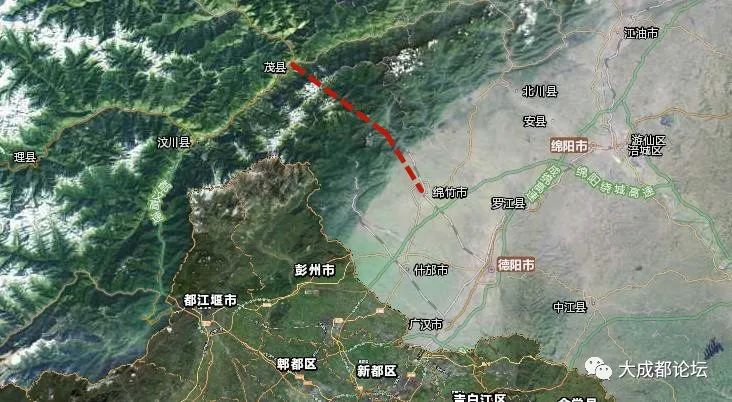 绵茂公路绵竹段 起于汉旺皇冠灯, 止于清平镇篮家岩隧道, 总长47.