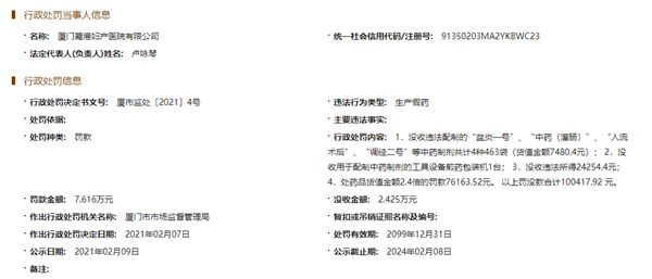 厦门鹭港妇产医院涉“胎儿性别鉴定”黑色产业链，曾多次因违法被处罚