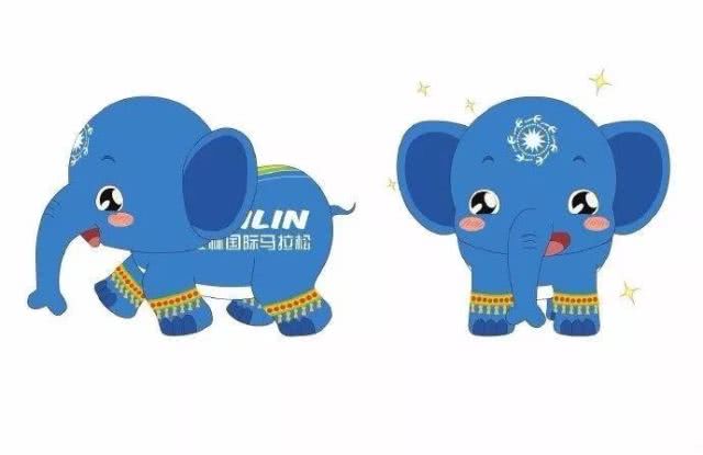 2, 桂林马拉松吉祥物哒哒象,是不是很可爱呢?