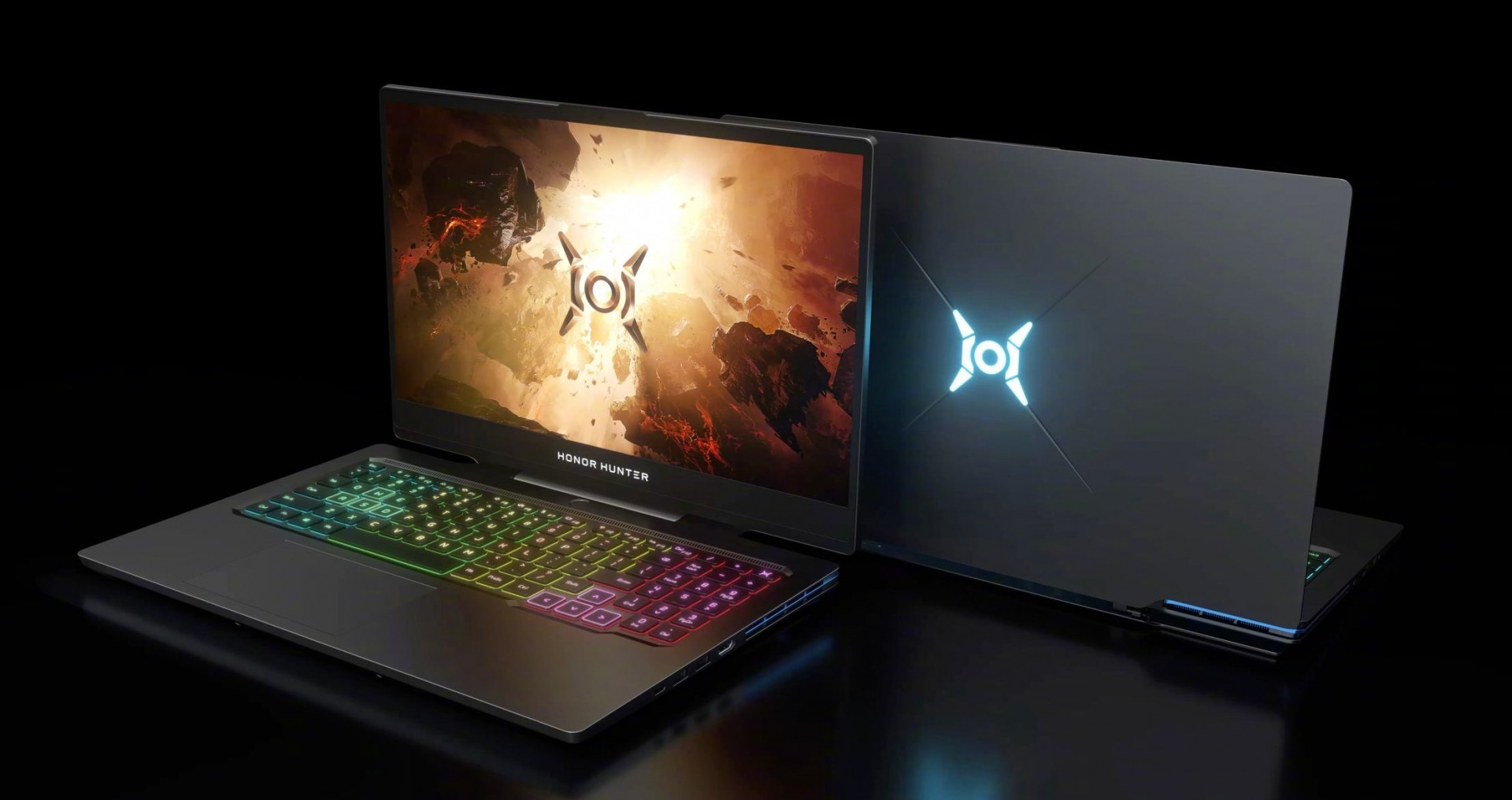 荣耀猎人游戏本 v700 是该品牌推出的首款游戏本,其 a 面采用阳极氧化