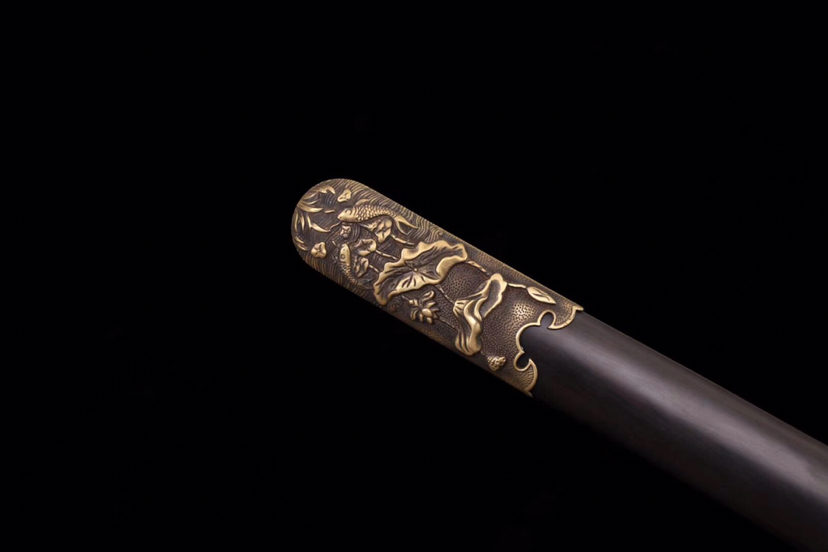 鸳鸯龙凤剑,铜装黑檀木鞘