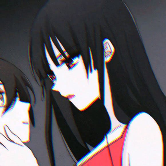 二次元动漫情侣头像:高冷学院风系列,青春最美好了!