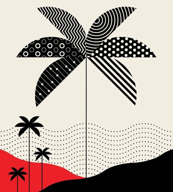 点线面排列组合绘制抽象艺术