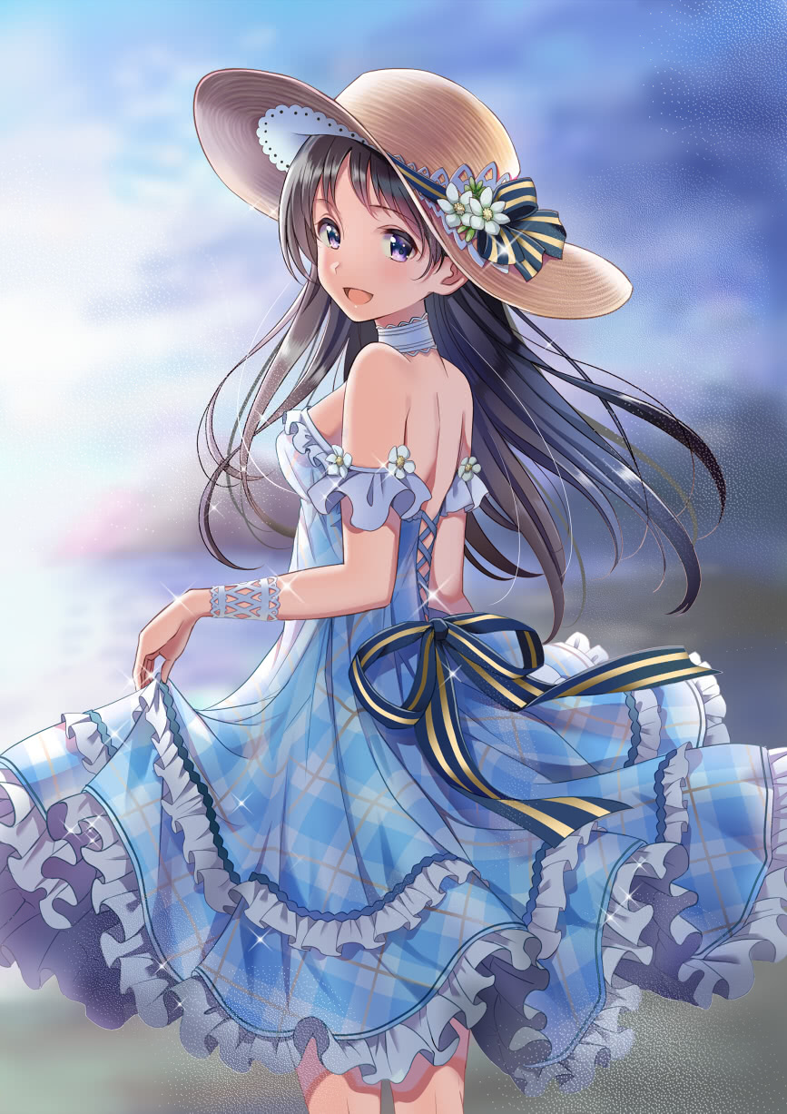 元气满满的少女二次元插画
