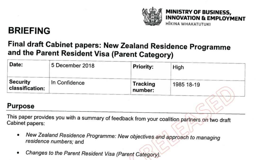 新西兰政府文件曝光:移民离开新西兰,父母就要被驱逐?