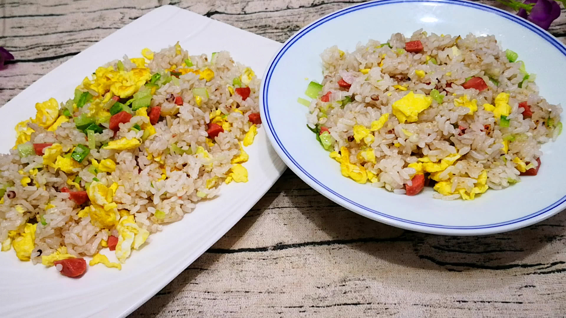 蛋炒饭,米饭,炒饭,葱花,鸡蛋