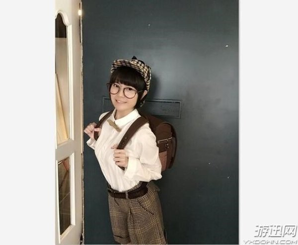 竹达彩奈cos死亡小学生柯南网友 乳量过大 违和了