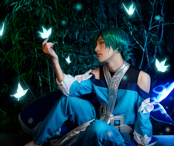王者荣耀庄周cosplay,十分清新大气