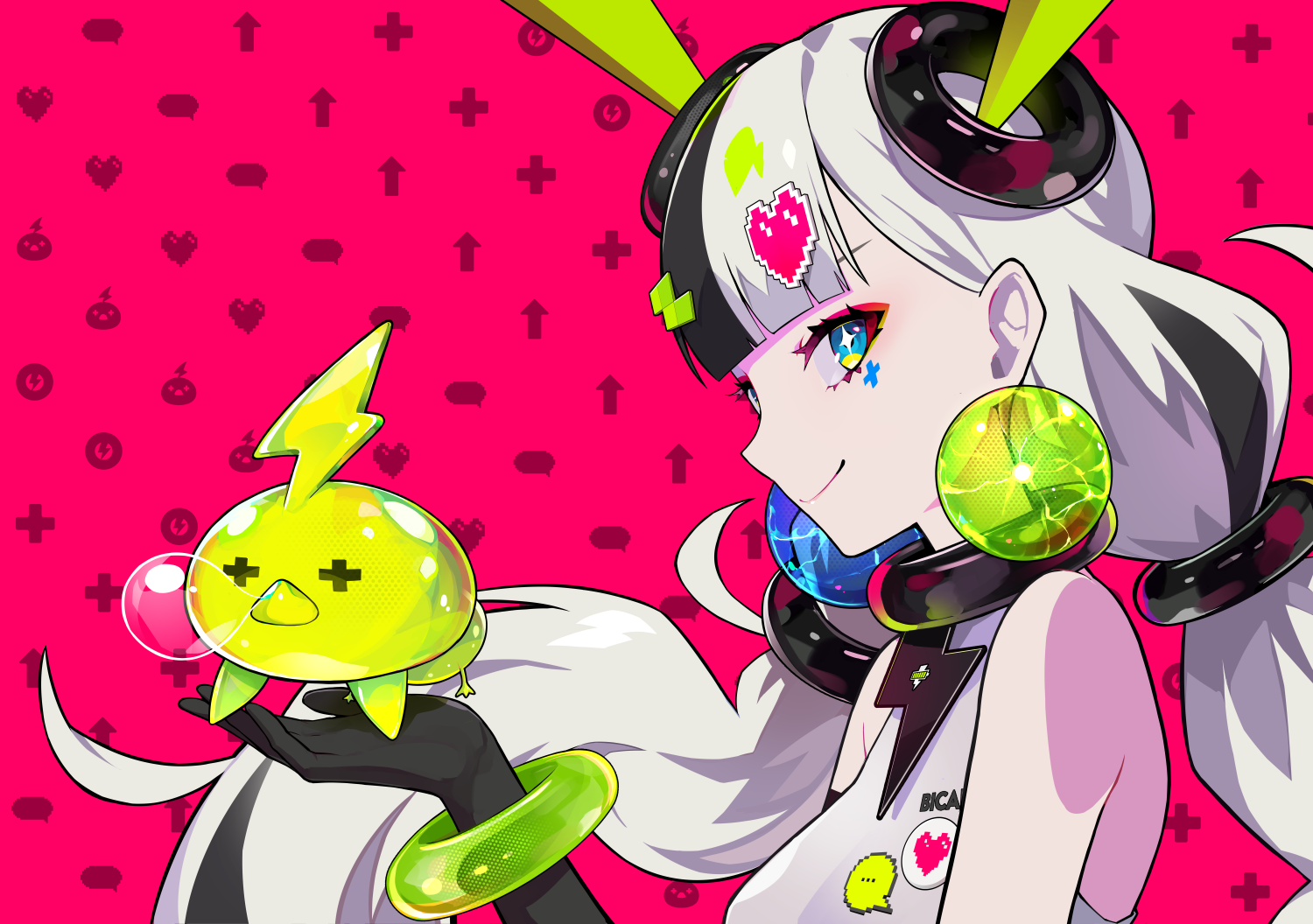 大胆的人物头像配色极具视觉冲击的人物插画