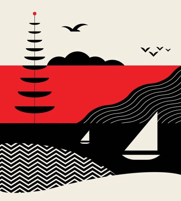 点线面排列组合绘制抽象艺术