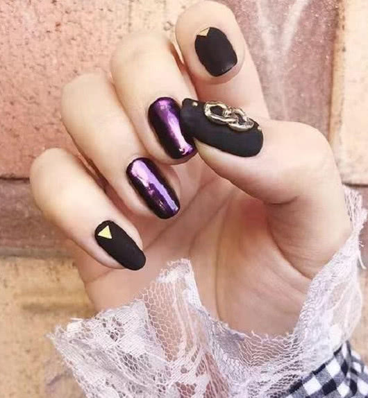 黑色涂指甲不小心就是"黑山老妖"!看看这几款吧!高冷黑色系!