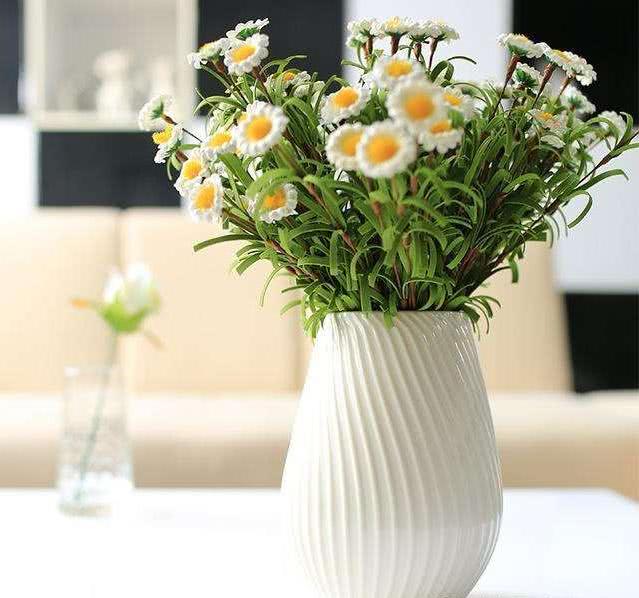 建议大家:在客厅放上几个花瓶,插上花,即净化空气又特别美观