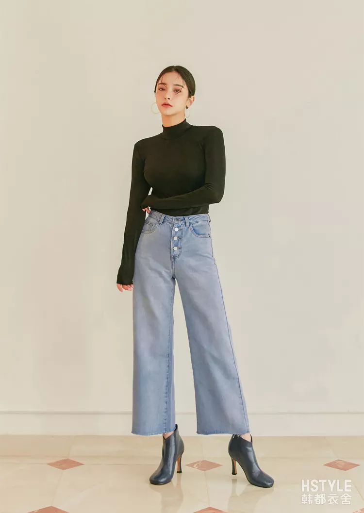牛仔阔腿裤搭配篇 不知道怎么搭配阔腿裤看这里 上游新闻