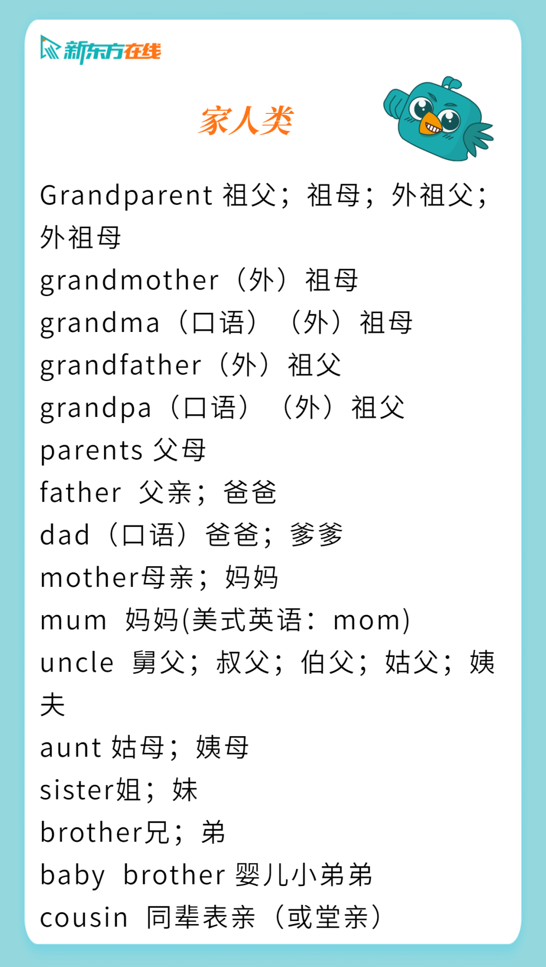 小学1 6年级英语词汇分类表汇总 收藏这36张图就够了