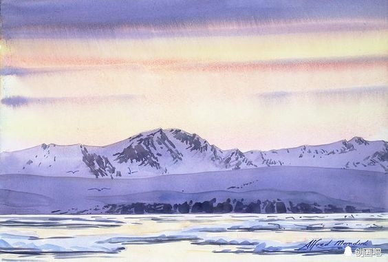 海边风光 来自水彩画家alfred Memelink