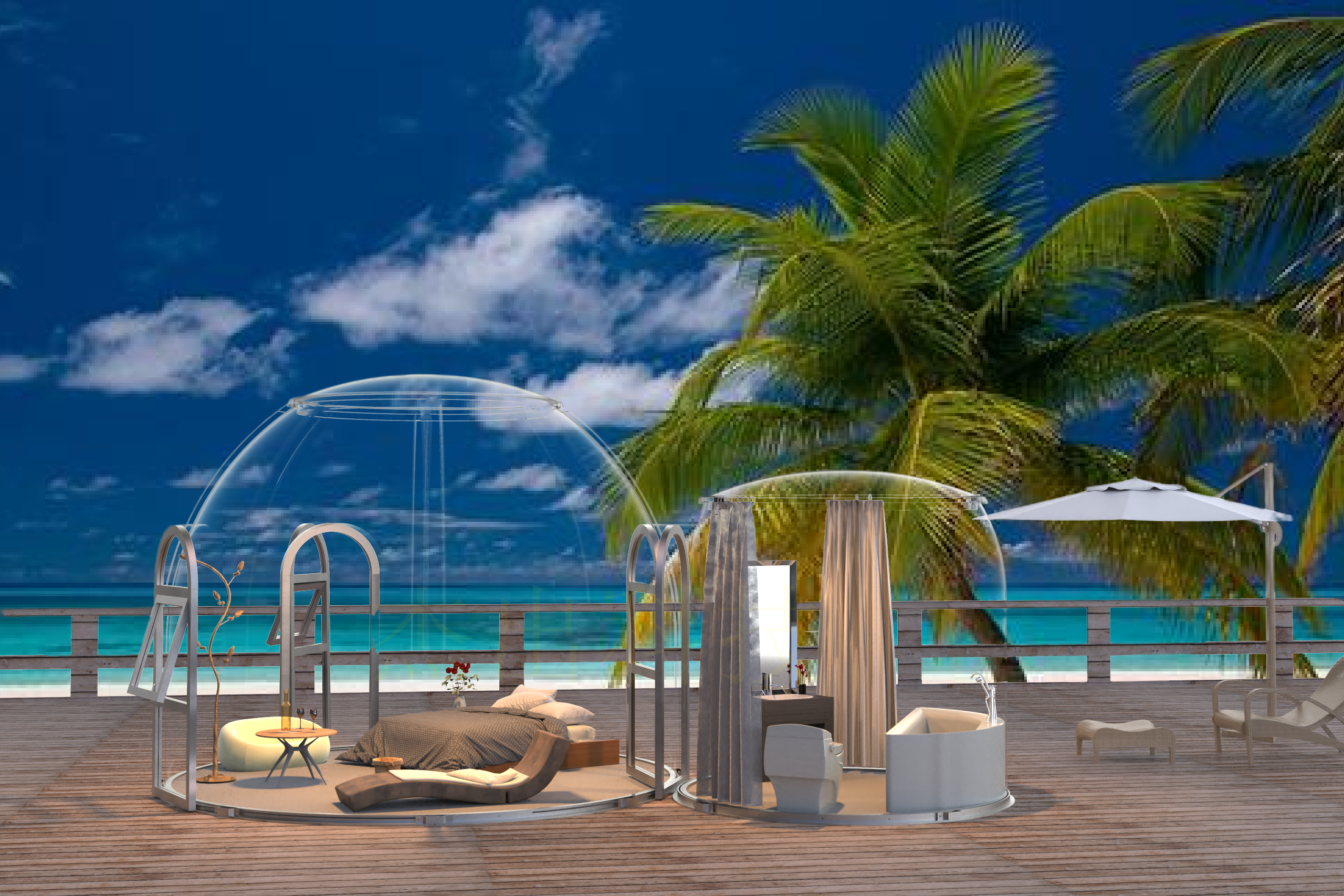 杰出科技透明泡泡屋民宿,帮助文旅市场打造网红打卡地