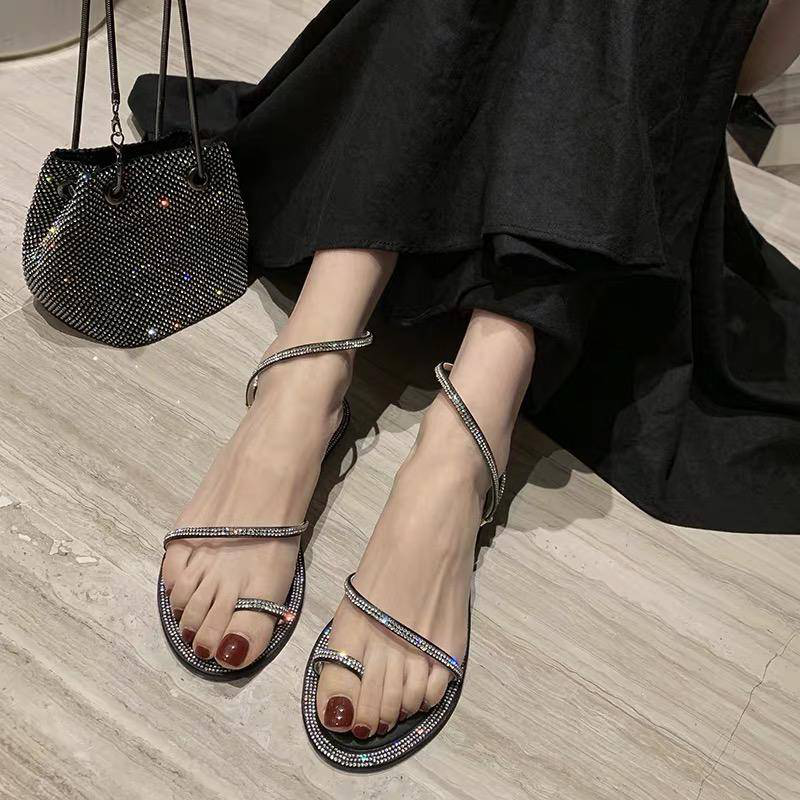 脚趾,凉鞋,戒指,水钻,时尚,连衣裙