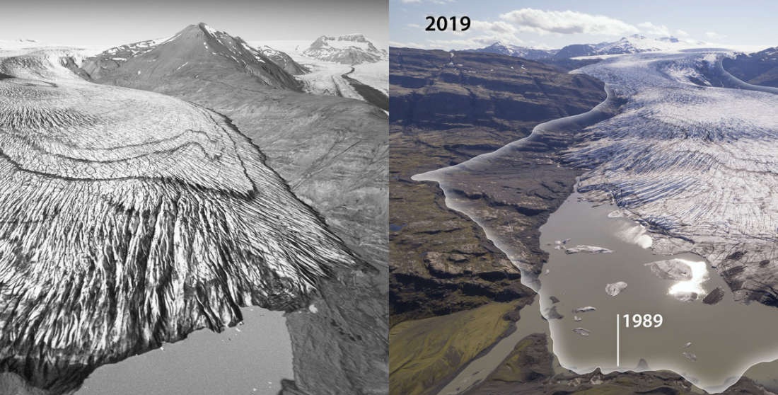 冰岛的冰川正在迅速消失,专家预测:2200年消融殆尽