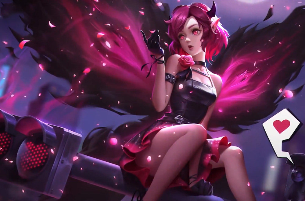 王者荣耀台服:小乔战令皮肤上线,黑红色恶魔翅膀,比国服小乔美