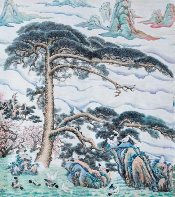 铁干虬枝，雄姿苍拙——著名画家周经纬以《迎客松》喻中华民族浩然之风骨