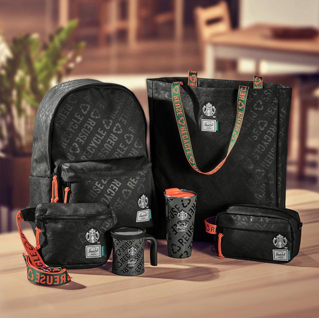 herschel x starbucks联名4/22在台开卖.(图/星巴克提供,以下同)