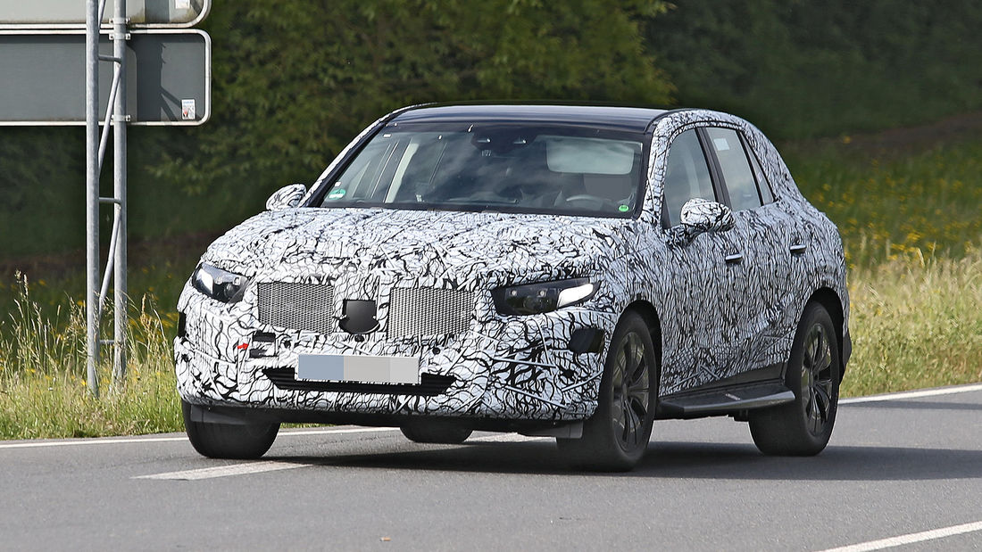 奔驰新一代glc谍照图曝出!2.0t 48v,或有7座车型可选?