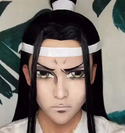 大佬仿妆"蓝忘机",开始:别开玩笑,成品:动漫走出来的?