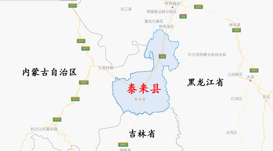 黑龙江齐齐哈尔一个县,地处三省交界,县城边有一个大湖