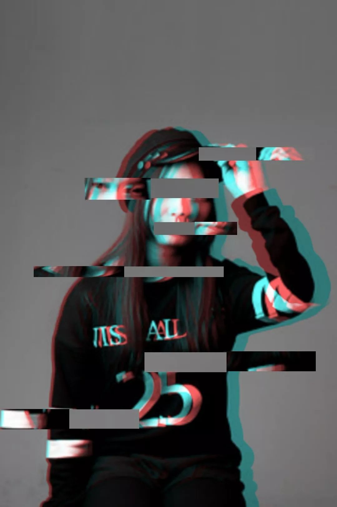 如何用手机给自己修一张故障风人物错位海报?