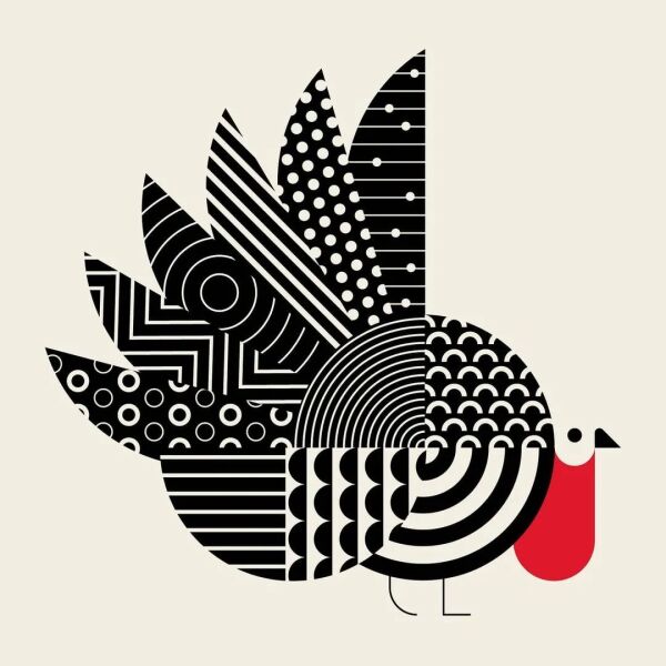 点线面排列组合绘制抽象艺术