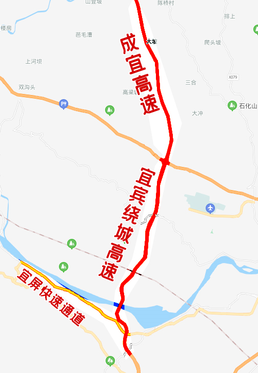 成宜高速公路,成都天府国际机场