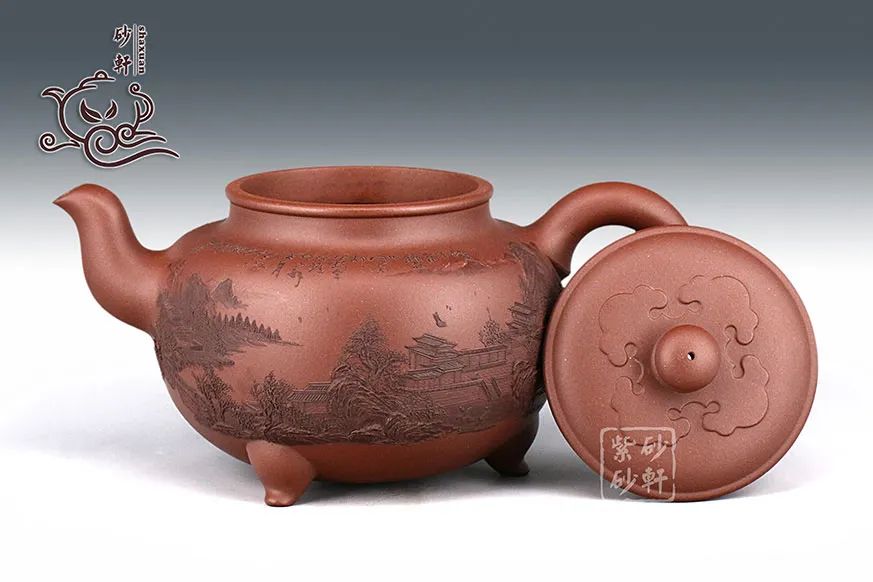 鉴赏|张志清·泥绘山水大彬如意壶