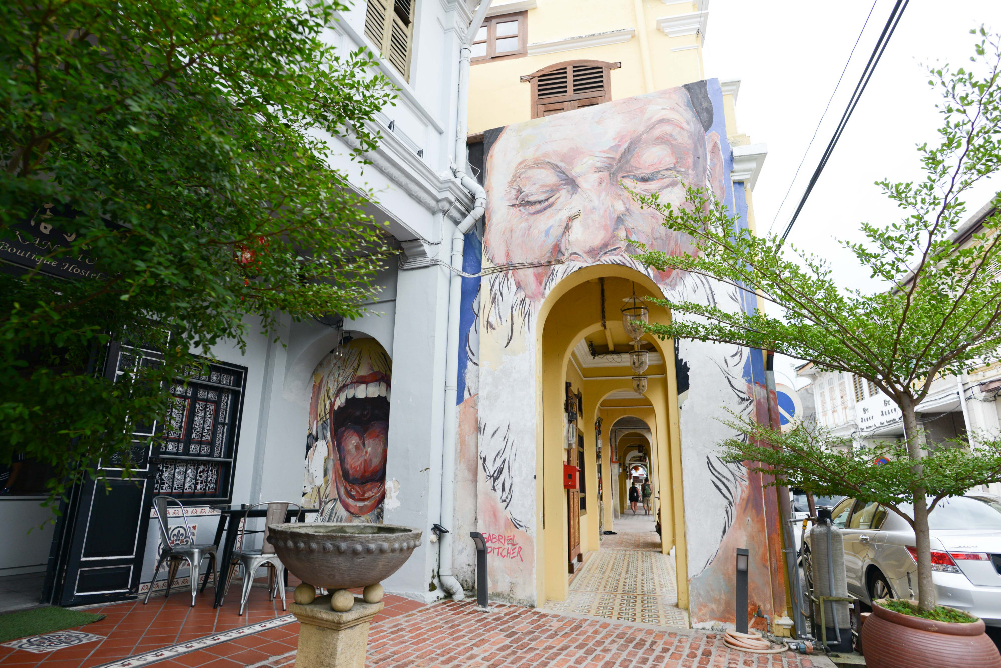 槟城,街头涂鸦,马来西亚,涂鸦,海岸线