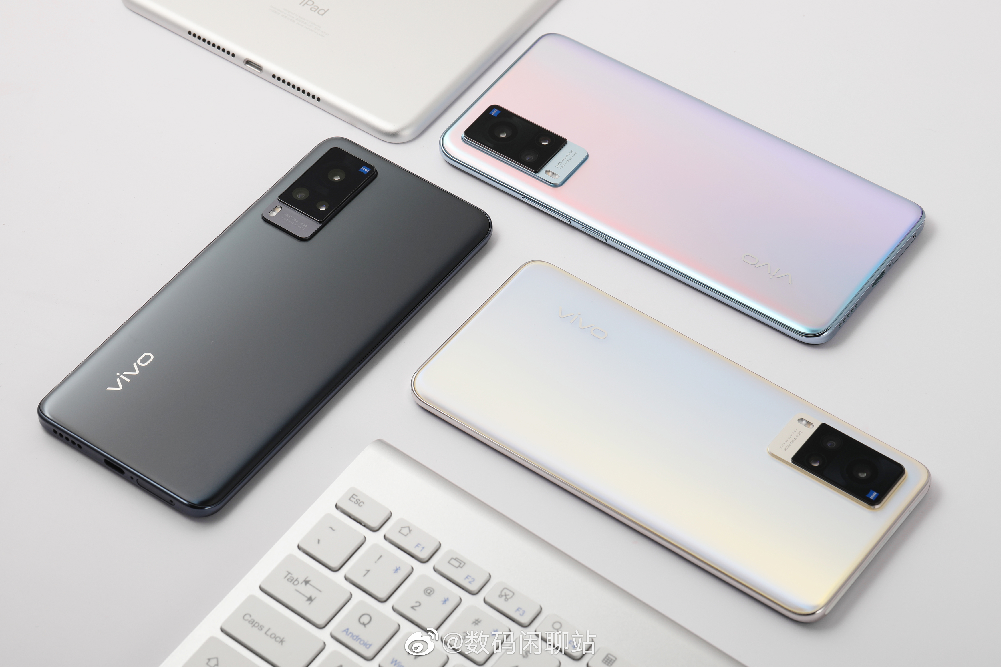 vivox60真机照彩色渐变暖黄黑色特殊ag玻璃机身