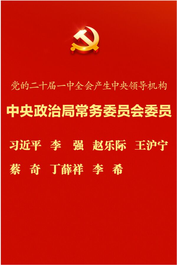 全名单！党的二十届一中全会产生中央领导机构(图2)